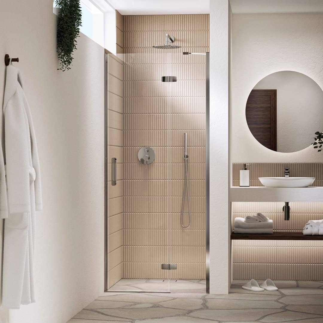 i7 Frameless Hinge Inline door 900mm