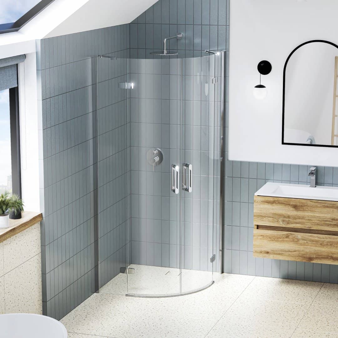 i7_2 Door Frameless Hinged Quadrant 900mm