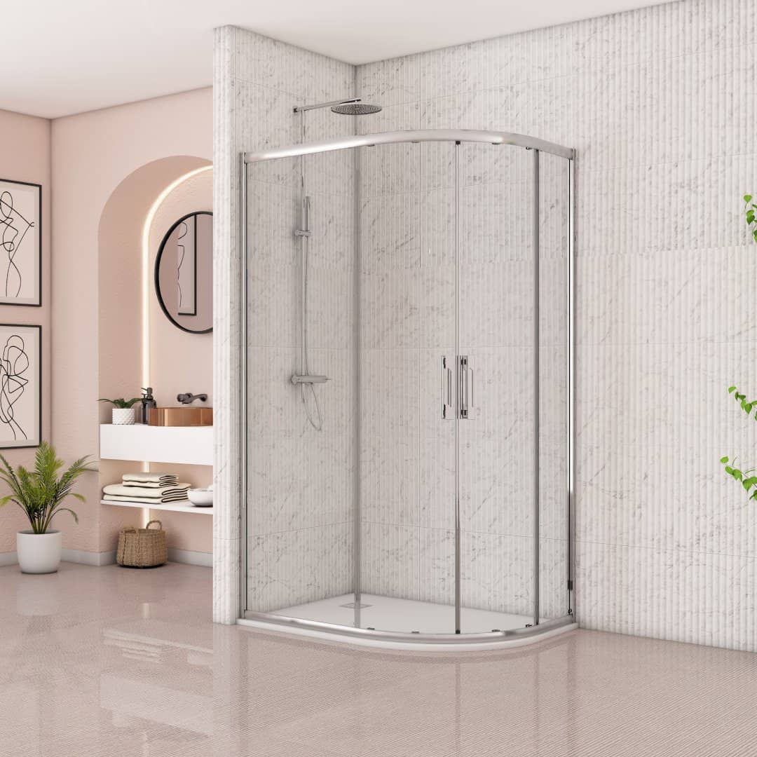 i9 Two Door Offset Sliding Quadrant - Chrome