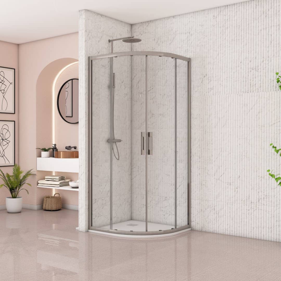 i9 Two Door Sliding Quadrant - Brushed Nickel